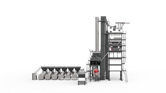 Planta de asfalto con tolva de almacenamiento inferior, serie GLB